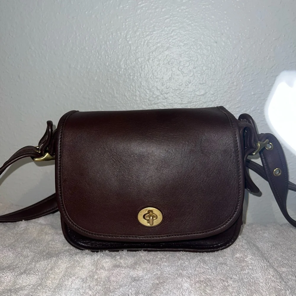 Coach Dark Brown Leather Crossbody Bag